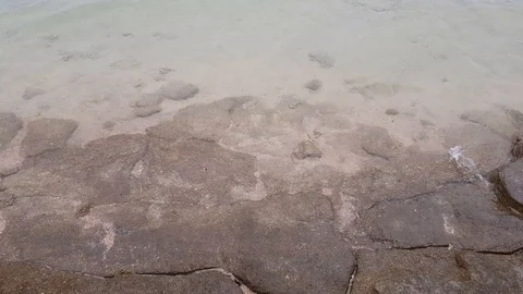 Sea waves on the shore Stock Footage 107871199