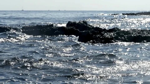 The sea waves - slow mo 스톡 동영상 129199277