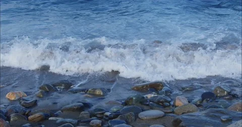 Sea waves in slow motion. Beach and water waves Stock Footage 224401156