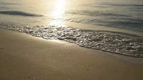 Sea waves in slow motion in Dubai on a public beach Stock Footage 87601866