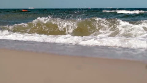 Sea waves slow motion Stock Footage 158515912