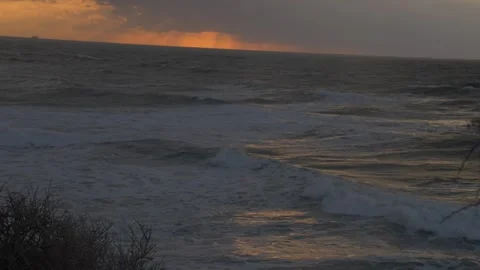 Sea waves in slow motion Full HD 180fps Stock Footage 131900143