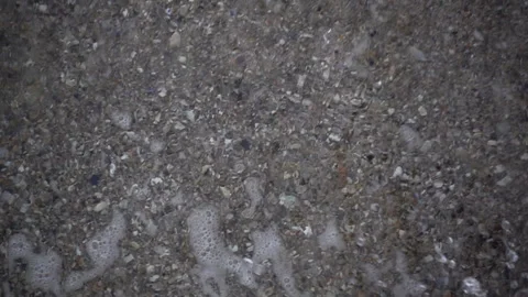 Sea waves in slow motion on a man’s feet Stock Footage 123840413