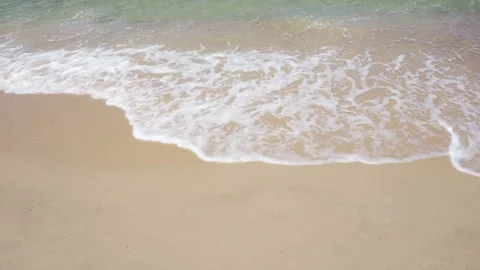 Sea waves splashing on a sand Stock Footage 170381599