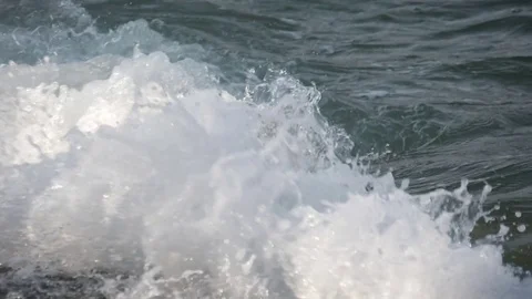 Sea waves splashing slow motion Stock Footage 85078909