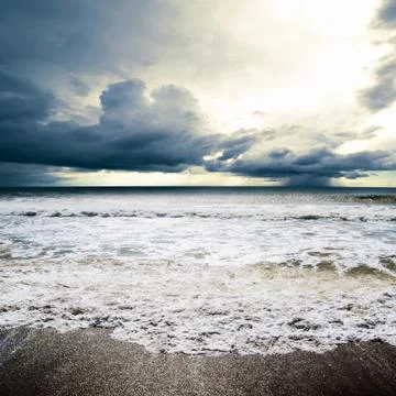 Sea waves storm Stock Photos