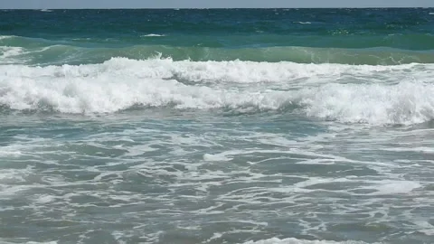 Sea waves at storm slow motion Stock Footage 318867680