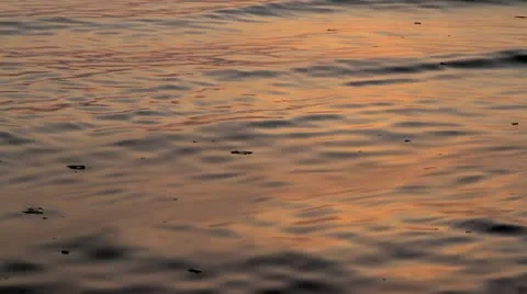 Sea waves on sunrise Stock Footage 20992387