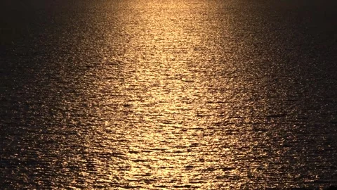 Sea Waves at Sunset on Beach, Sunrise on Seashore, Ocean Sundown, Summer View Stock Footage 336054540