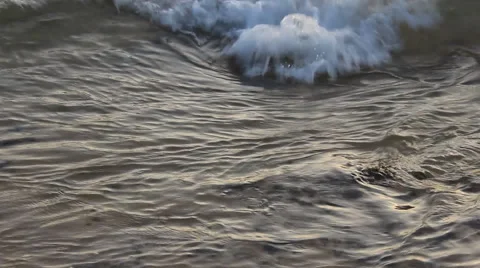 Sea ​​waves at sunset Stock Footage 67250278