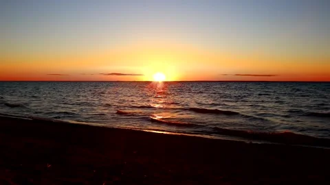 Sea waves at sunset in summer . Summer sunset. Nature. Seascape. Stock Footage 154889148