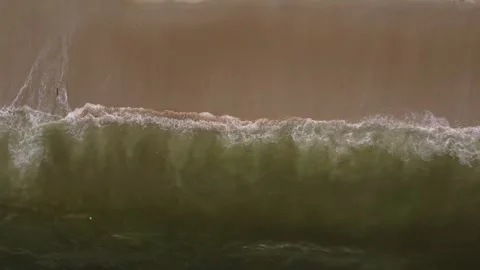Sea Waves Top Down with Drone Movement Stock Footage 249624763