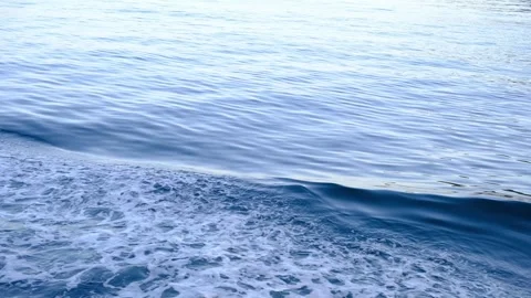 Sea waves view at sunset slow motion Stock Footage 246499745