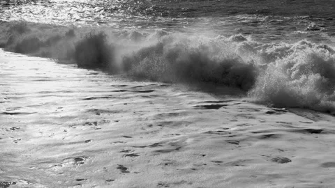 Sea Waves With White Foam Stock Footage 314038069