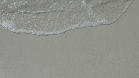 Sea waves white sand beach Stock Footage 87707617