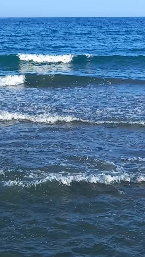 Sea waves, windy beach Stock Footage 268805753