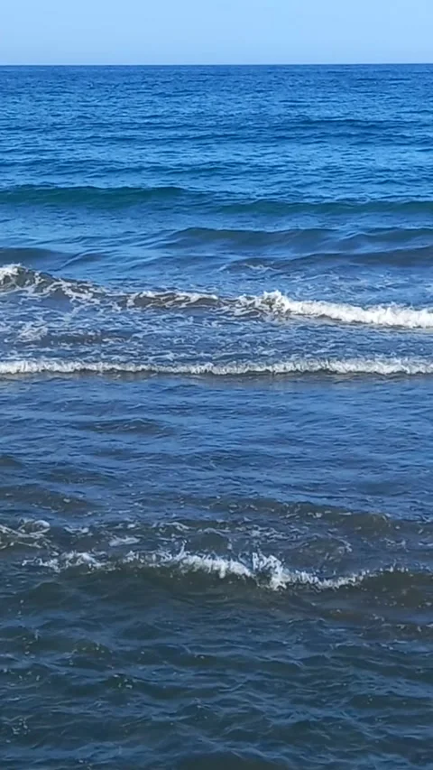Sea waves, windy beach Stock Footage 268805883