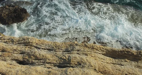Sea waves on windy day Stock Footage 93767197