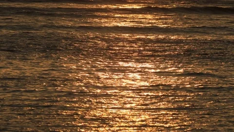 Sea waving surface at sunset timing Stock Footage 133005762