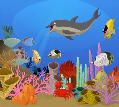 Sea world Illustrazione stock