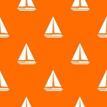Sea yacht pattern seamless Illustrazione stock