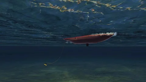 Seabed mapping and object detection by sonar 스톡 동영상 330895219