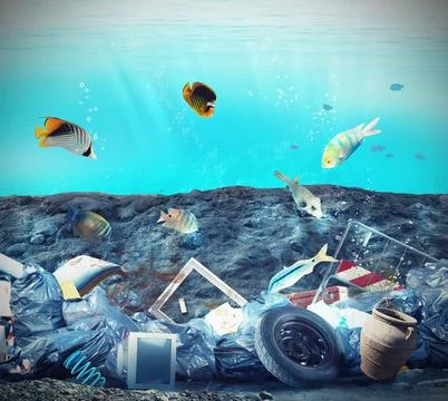 Seabed pollution Stock Photos