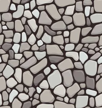 Seabed Seamless pattern realistic stone floor Illustrazione stock