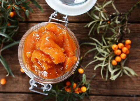 Seaberries jam Stock Photos
