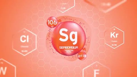 Seaborgium Periodic Element Cell Stock Footage 314262983