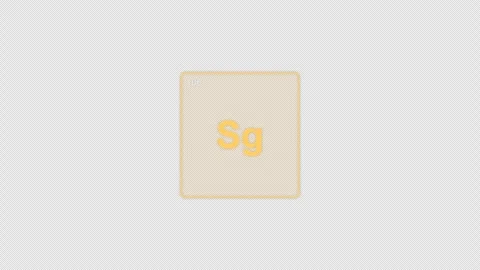 Seaborgium Sg Periodic Table Element Tile Clean No Text Animation Video Overlay Stock Footage 339362356