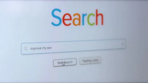 Seach Engine Website Improve My SEO Stock Footage 159547369