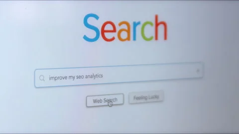 Seach Engine Website Improve My SEO Analytics Stock Footage 159549728