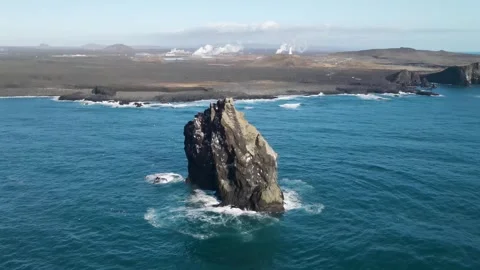 Seacliff Off The Coast Of Iceland Stock Footage 304382733