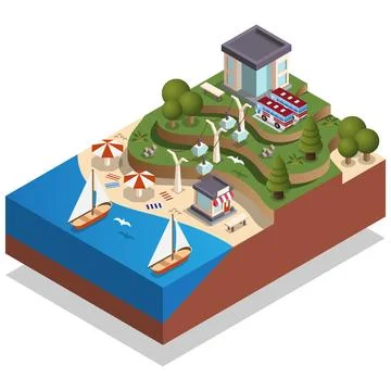 Seacoast. Stock Illustration