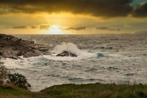 Seacoast Sunset. Stock Photos