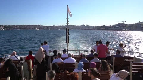 Seafaring Commute: Exploring Public Transport by Sea Video stock 247892799