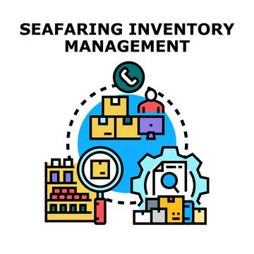 Seafaring inventory management concept vector illustration イラスト素材