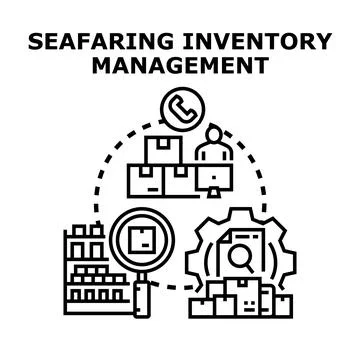 Seafaring inventory management concept vector illustration イラスト素材