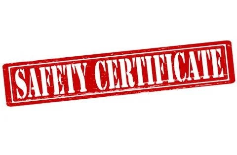 Seafety certificate Illustrazione stock