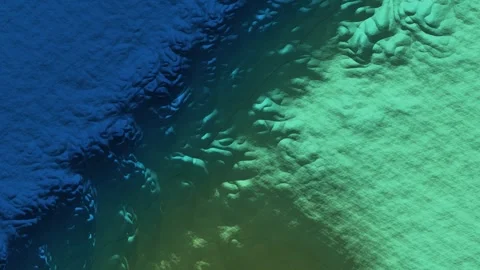 Seafloor Bathymetry Chart Shelf Break Submarine Canyon Depth Contours Rotating Stock Footage 343367300