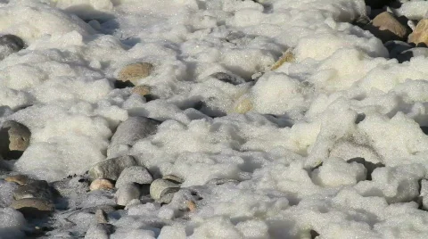 Seafoam Close UP Video stock 566830