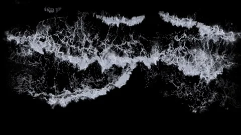 Seafoam texture isolated on black with alpha Stock Footage 279422185
