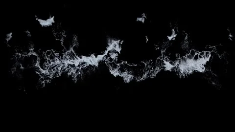 Seafoam texture isolated on black with alpha, seamless loop Stock Footage 304535116