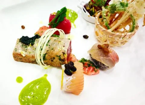 Seafood appetizer samples Foto stock