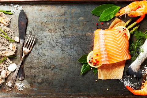 Seafood Background. Stock Photos