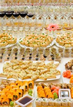 Seafood buffet Stock Photos