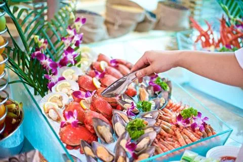 Seafood Buffet Stock Photos