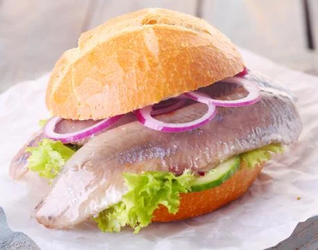 Seafood burger Stock Photos