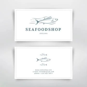Seafood card Stock Illustration